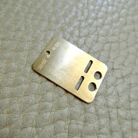 1979 Swedish Vintage Gold ID Tag Pendant 18k Gold - 0.9 inch