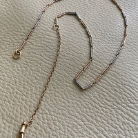 Antique 19 inch 9k gold watch chain necklace with dogclip