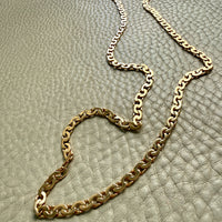 STUNNING Vintage Virola Link Necklace 18k Gold – 22.5 Inch Length