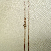 Rosy 14k Gold Bar and Curb Watch Chain Necklace - 16.7 inch length
