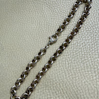 Chunky Chubby Sterling Silver Vintage Rolo Link Necklace – 18 Inch Length