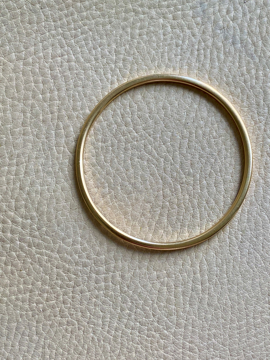 Vintage Scandinavian 14k solid gold bangle 1967-1973 - 8 inch interior circumference