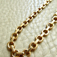 1950 Swedish Vintage Biker Link Bracelet 18k Gold – 8.1 Inch Length