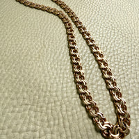 1969 Swedish 18k Gold necklace - 50g Graduated double link chain - 16.6 inch length