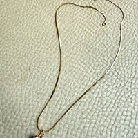 Vintage Italian 14k Yellow Gold Mirrored Heart Link Chain Necklace – 15.75 inch length