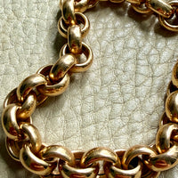 18k gold vintage rolo link necklace penelopepenelope.com