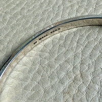 Heavy Solid Bangle Signed - Solid Sterling Silver - 7.7 inch interior circumference