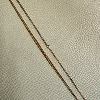 Swedish Vintage 18k Yellow Gold Graduated Pressed Curb Chain Necklace - 20.3 inch length