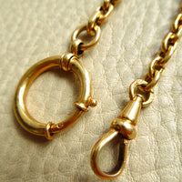 Vintage Swedish 18k Gold Biker Link Watch Chain Necklace – 20.9 Inch Length