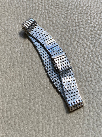 1975 Sterling silver brick link bracelet - Falköping, Sweden - 7.25 inch length