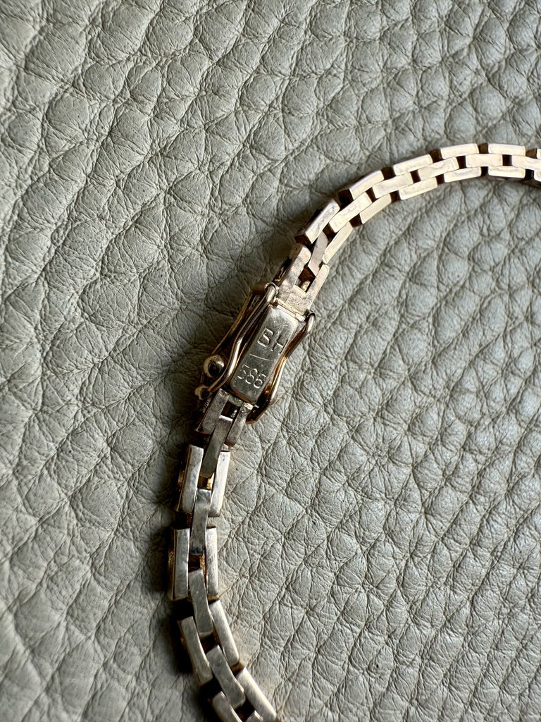 Chic Vintage Danish 14k Gold Link Necklace - 16.75 inch length