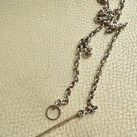 1941 Vintage Swedish Silver Lariat Rolo Necklace – 26.5 Inch Adjustable Length