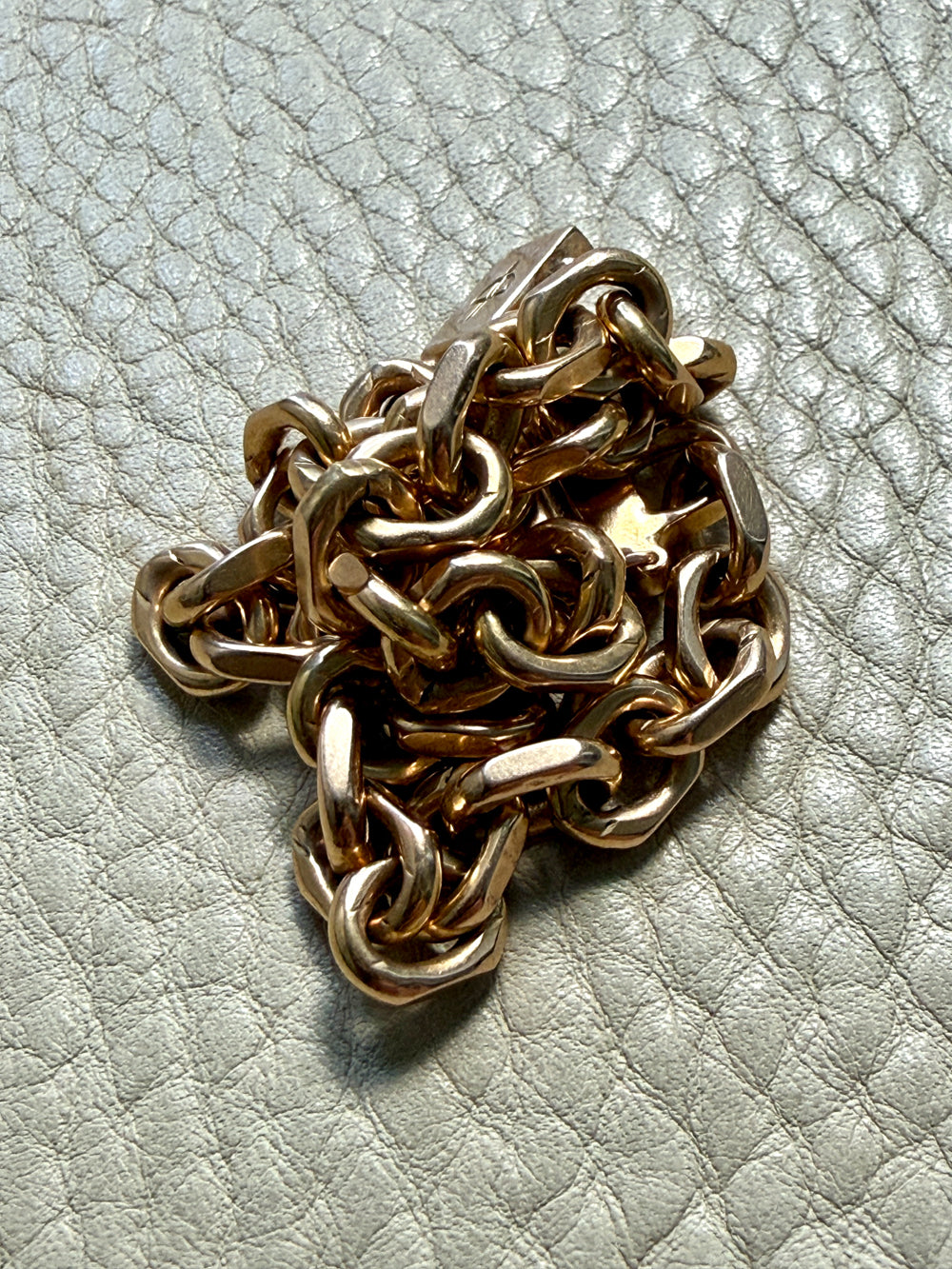 SOLID CHUNK!! 18k Gold Biker Chain Bracelet - By Classic Italian Maker Balestra - 8 inch length