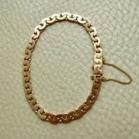 Exquisite 1940 Swedish Vintage Virola Link Bracelet 18k Gold – 7.5 Inch Length