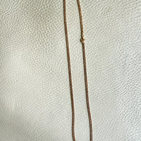 1920s era Pressed Curb Link Chain Necklace in 18k Gold - 20.1 inch length