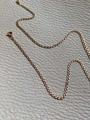 Vintage Double-link necklace - Made in Sweden - Solid 18k gold - 19.25” length