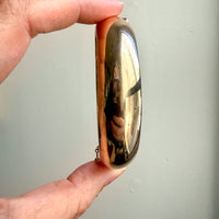 BEAUTIFUL! 1966 Finnish Vintage Round Wide Hinged Bangle 14k Gold- 7.3 inch interior circumference