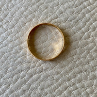 1958 Swedish vintage 18k gold ring - botanical etching- size 8