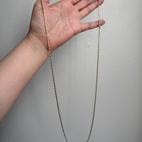 Antique Byzantine Link Necklace in 14k gold - Excellent 35.75” long length!