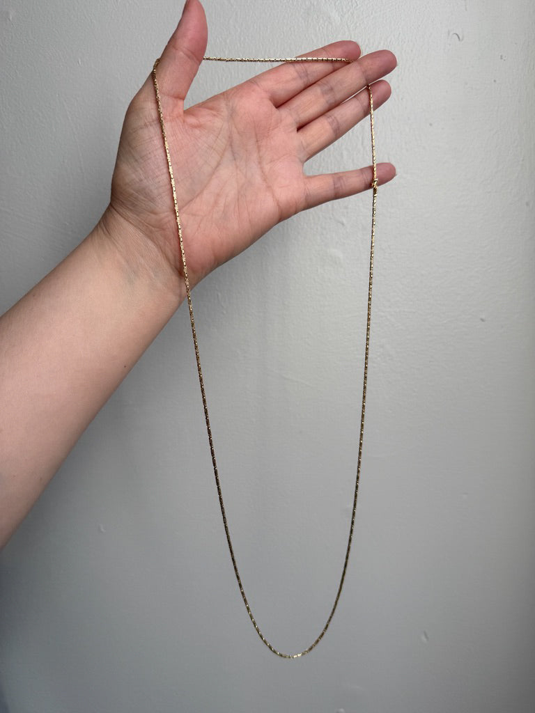 Antique Byzantine Link Necklace in 14k gold - Excellent 35.75” long length!