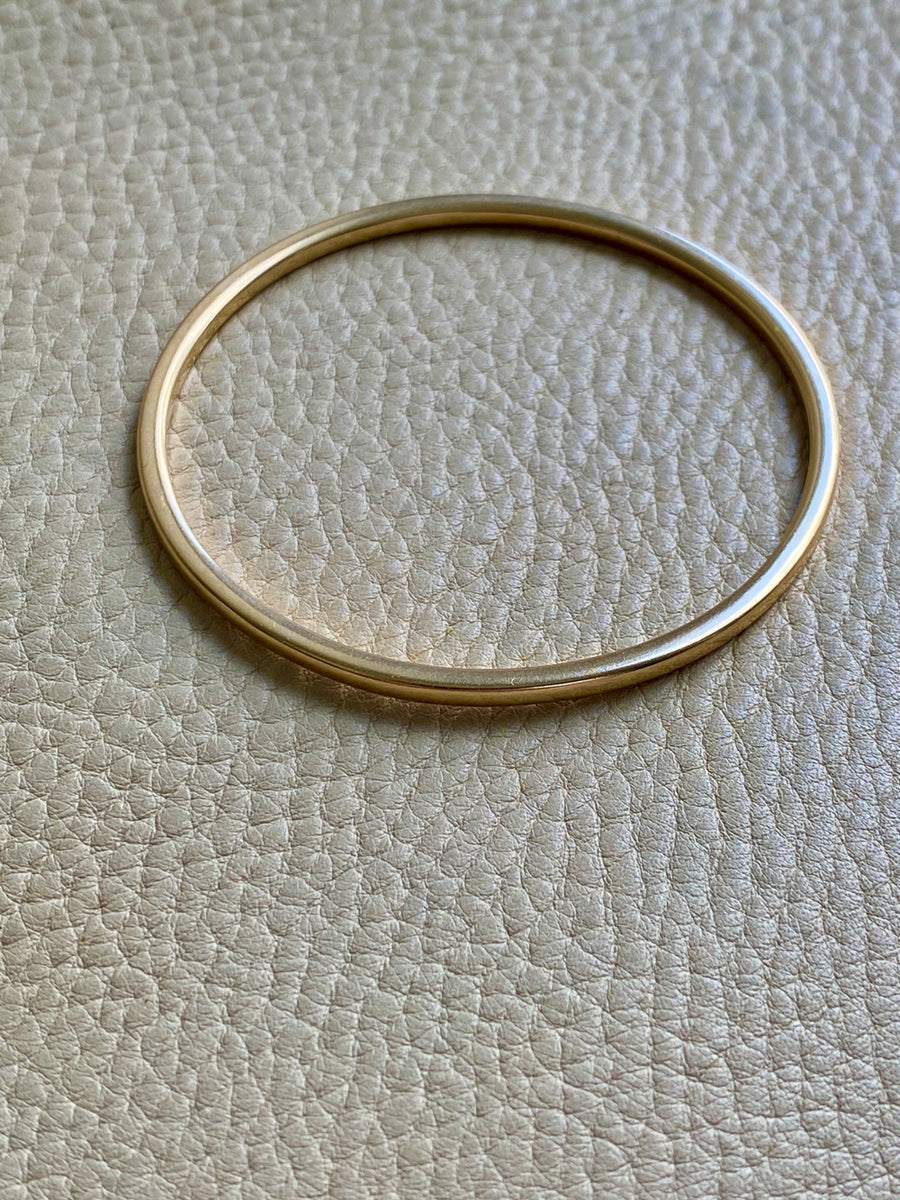 Vintage Scandinavian 14k solid gold bangle 1967-1973 - 8 inch interior circumference