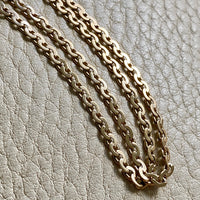 Midcentury era 14k gold Virola Link - Double strand bracelet - 7.25 inch length