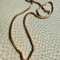 Danish Vintage 14k Gold Box Link Chain Necklace signed SV. C – 16.5 Inches