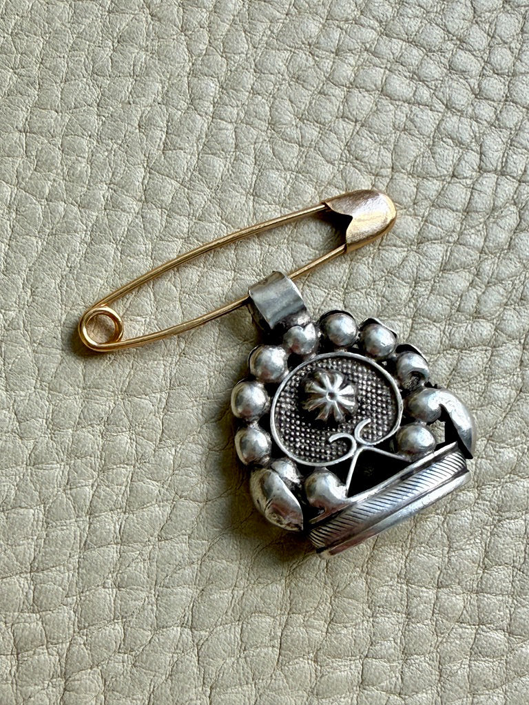 Dutch Antique 19th Century Chatelaine Fob in Silver – 1.4 inch