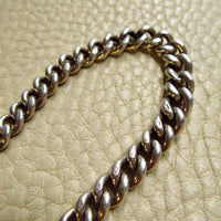 1894 Antique British Sterling Silver Curb Link Watch Chain – 14.75 Inch Length
