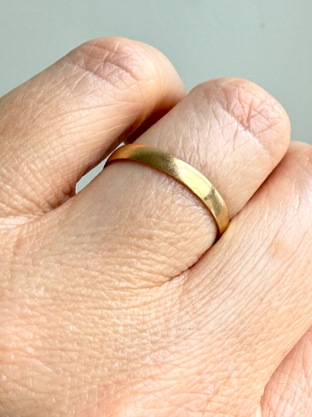 Minimalist 18k Gold Wedding Band by BÖS - Size 9