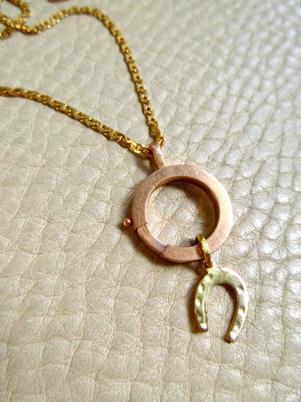 Rosy 18k Gold French Antique Large Bolt Clasp - Excellent for your Pendants/Charms