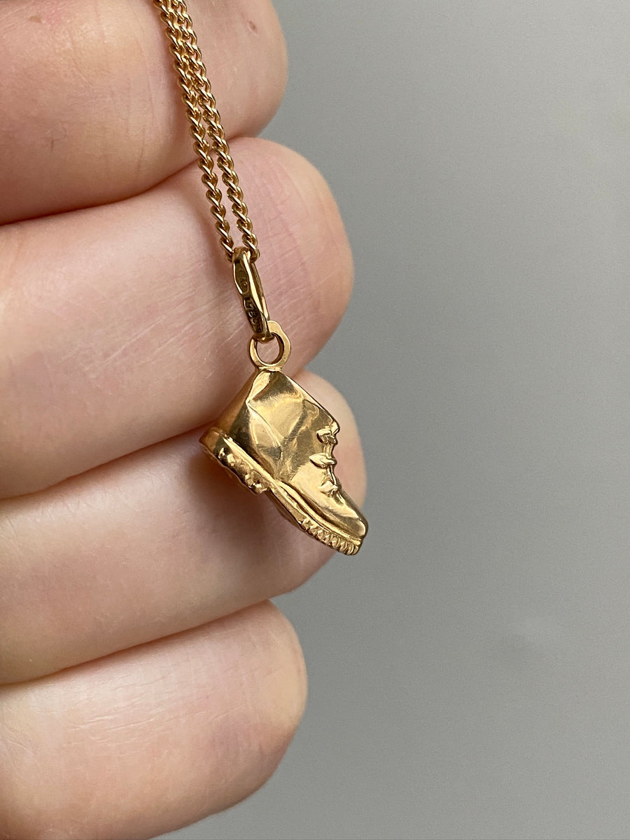 18k Gold Vintage Italian Charm or Pendant - Boot