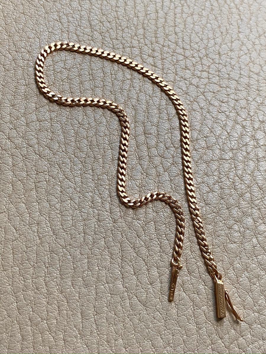 Vintage 18k gold curb bracelet - 7.5 inch length