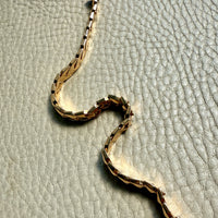 Chevron Dimensional Link Bracelet in 18k Gold - Vintage Midcentury era - 7.3 inch length