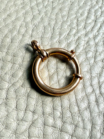 18k Gold Antique Large Bolt Clasp - Excellent for your Pendants/Charms