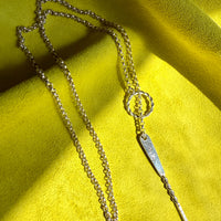 Lariat Style Vintage Rolo Link Necklace in Sterling Silver - 32.7 inch length