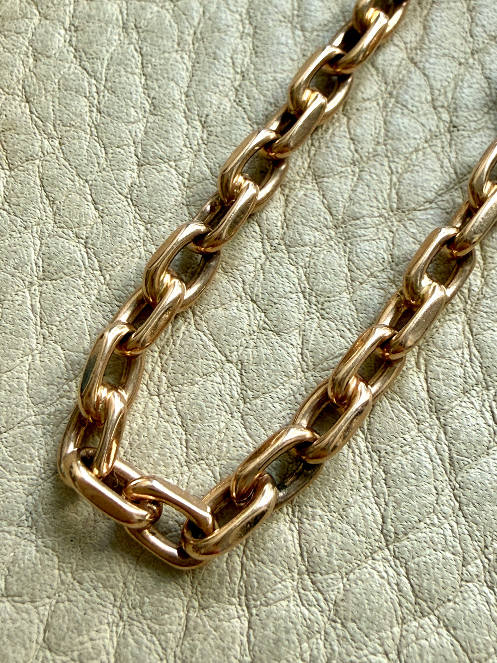1960s era Vintage Danish 14k Gold Biker Chain Bracelet – 7.75 Inch Length
