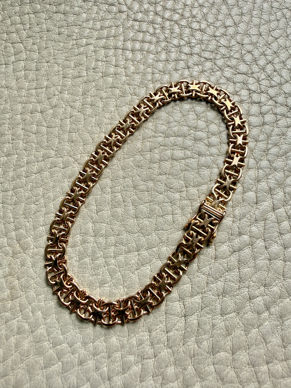 1964 Star link with bars - Bracelet in 18k gold - 7.5 inch length