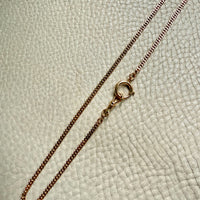 1943 Swedish Vintage Gold Curb Link Watch Chain Necklace 18k Gold – 16 Inch Length
