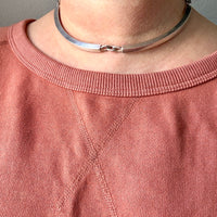 1970s era Vintage Sterling Silver Bar Link Choker Necklace by Franz Scheuerle Quinn – 14.5 inch interior circumference