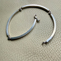 1970s era Vintage Sterling Silver Bar Link Choker Necklace by Franz Scheuerle Quinn – 14.5 inch interior circumference