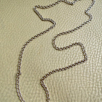 Vintage Double Link Necklace Sterling Silver – 28" Length