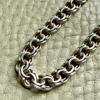 Vintage Sterling Silver Double Link Curb Chain Necklace – 17 Inch Length