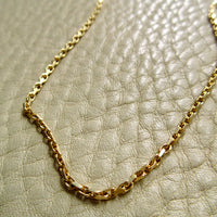 Danish Vintage 1.6mm Solid 14k Gold Biker Link Necklace – 24.75 Inch Length