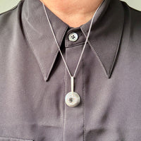 Vintage Swedish Rock Crystal Pendant Necklace Sterling Silver – 20 Inch Length