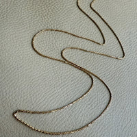 Antique Byzantine Link Necklace in 14k gold - Excellent 35.75” long length!