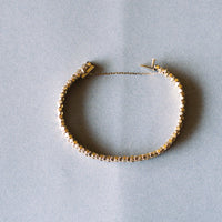 Honeycomb link triple row bracelet - 18k gold - 7 inch length