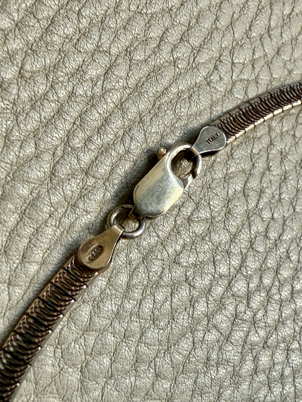 Italian 1950s/60s era Sterling Silver Cleopatra Collar Necklace - 16.2 inch length