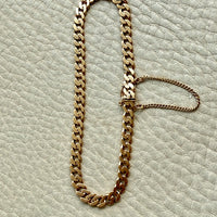 1930 Swedish Vintage Gold Curb Link Bracelet 18k Gold – 8 Inch Length