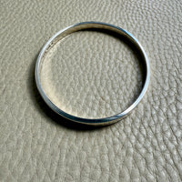 Heavy Solid Bangle Signed - Solid Sterling Silver - 7.7 inch interior circumference